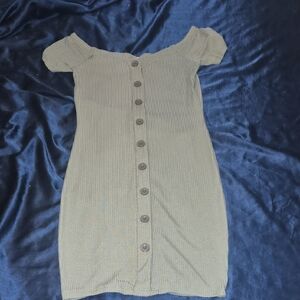 Chic Olive Button-Front Mini Dress